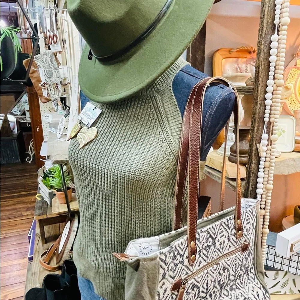 Army Green Sweater Knit Tank Top